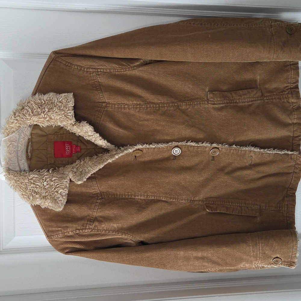 Vintage Women's Corduroy Jacket with Shearling Collar